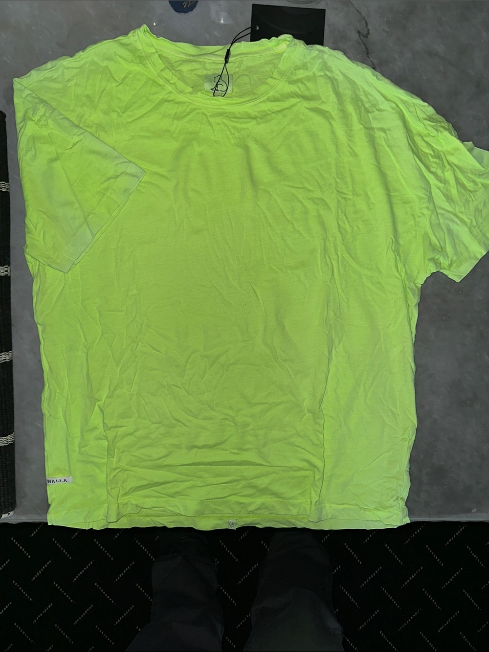Men's Neon Yellow Short-Sleeve Crew Neck T-Shirt